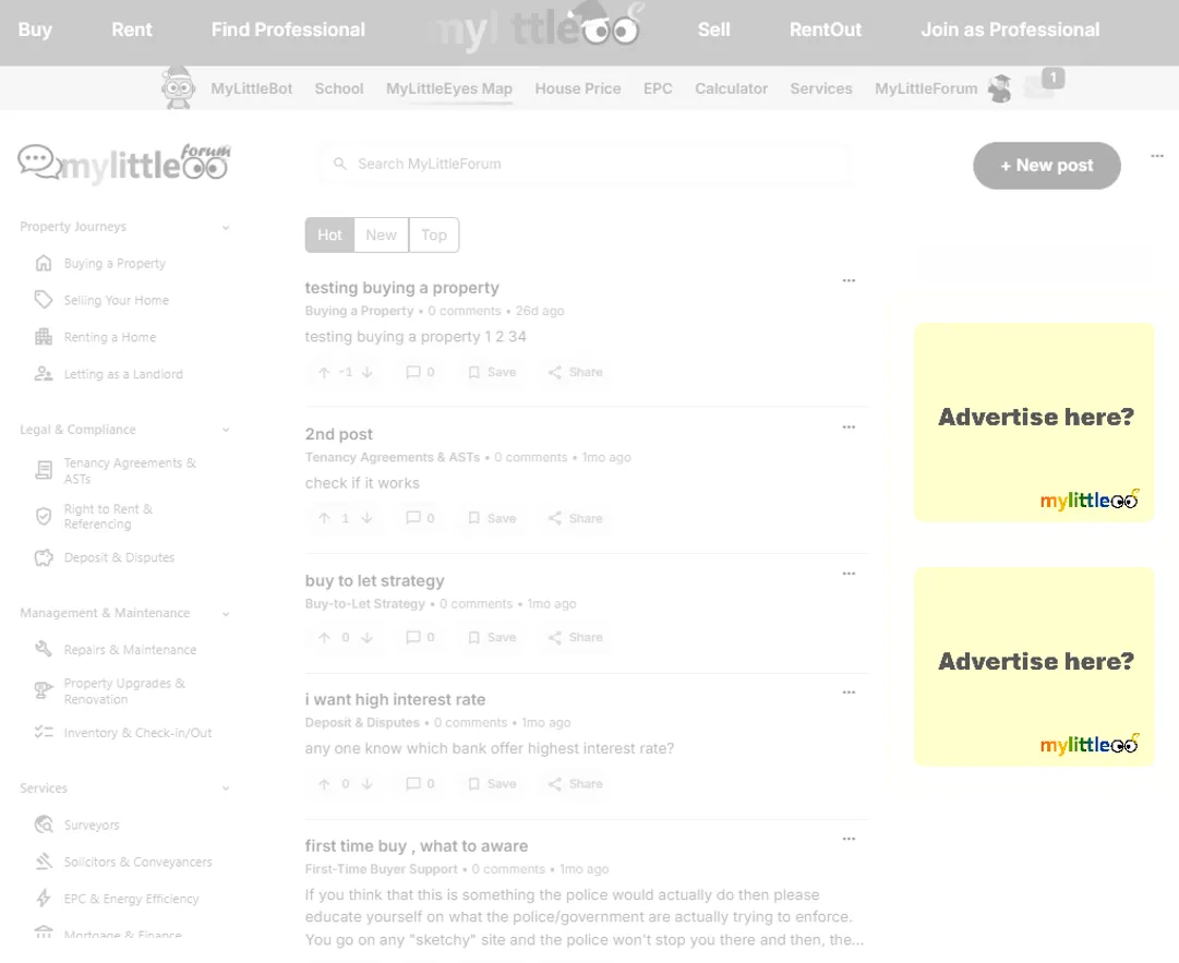 Forum sidebar placement