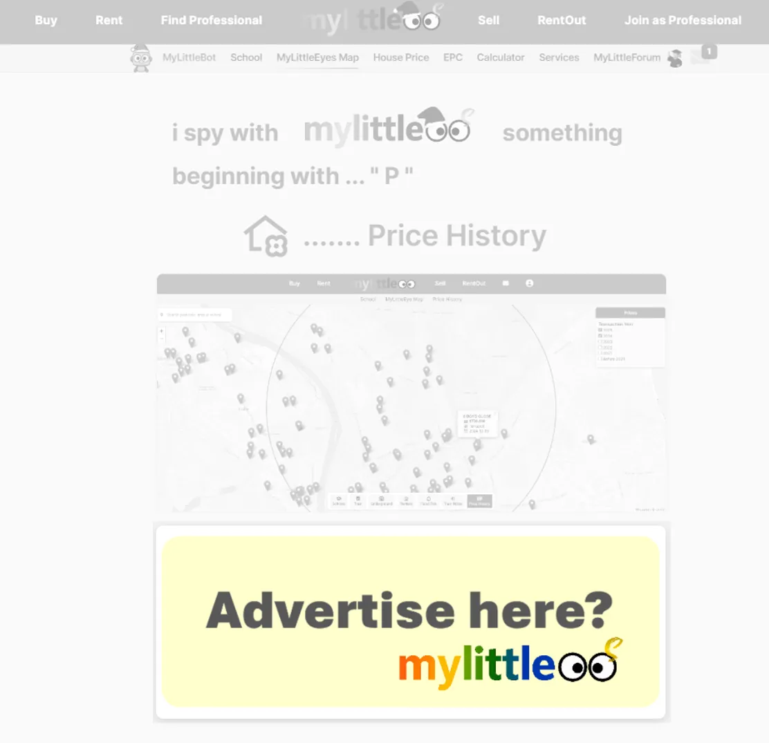 Price history banner placement