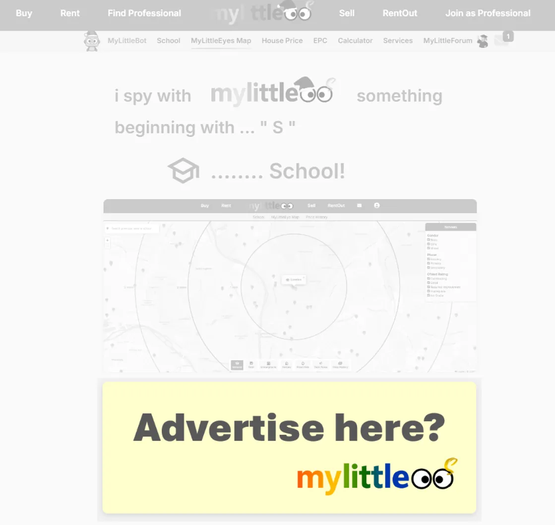 School search banner placement